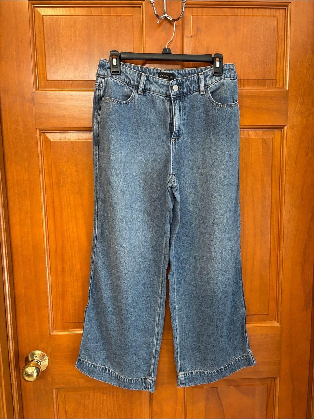 Talbots Wide-Leg Jeans in Medium Blue Wash